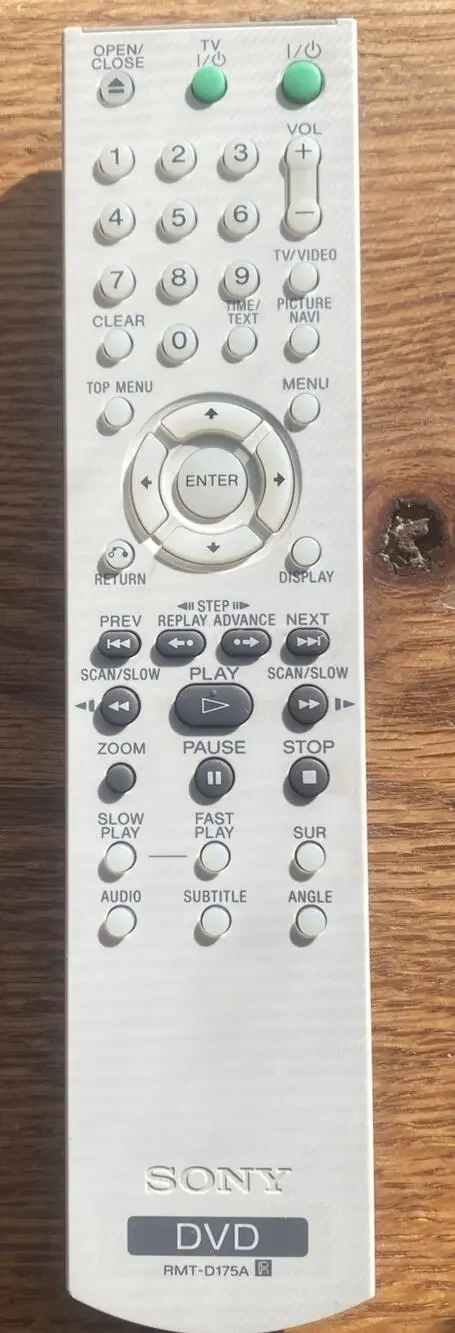 Genuine OEM Sony DVD Player Remote Control RMT-D175A